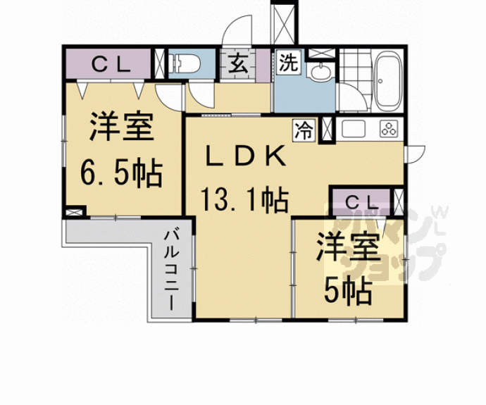 【オーバルムーン京都】間取