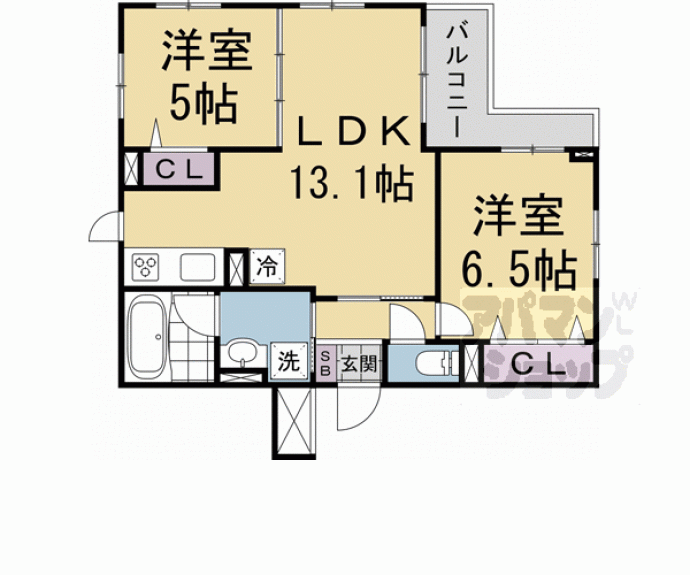 【オーバルムーン京都】間取