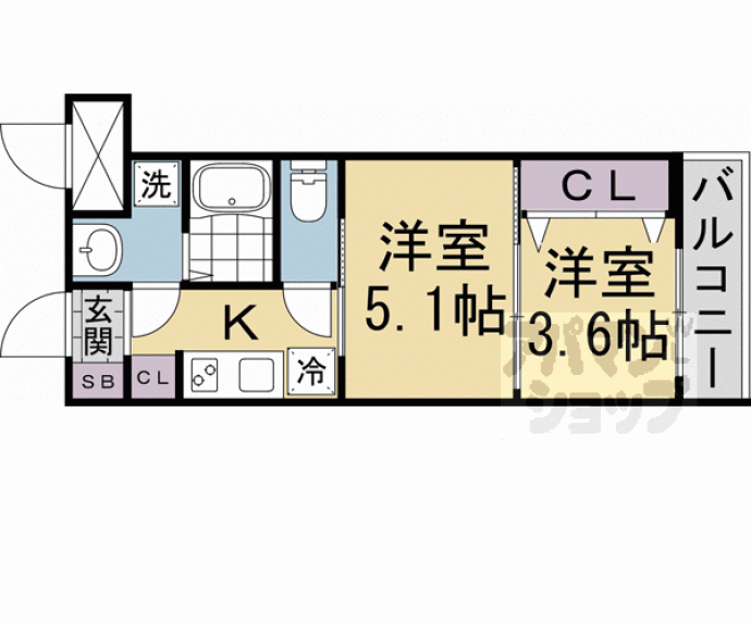 【クレストタップ京都丹波口】間取