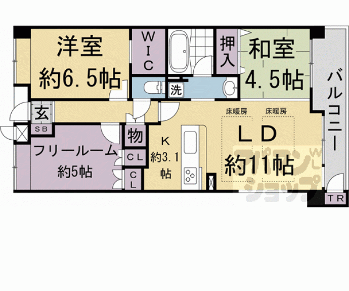 【グラン・シティオ宇治大久保】間取