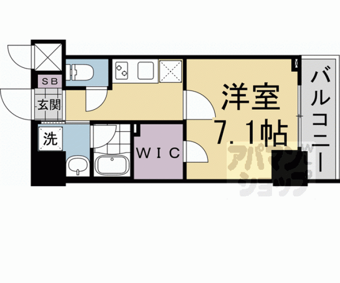 【ベラジオ雅び烏丸十条Ⅱ】間取