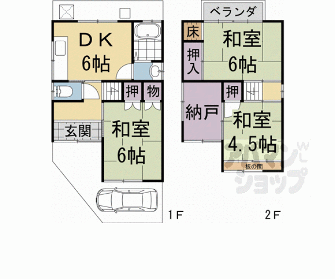 【桃山町西尾貸家】間取