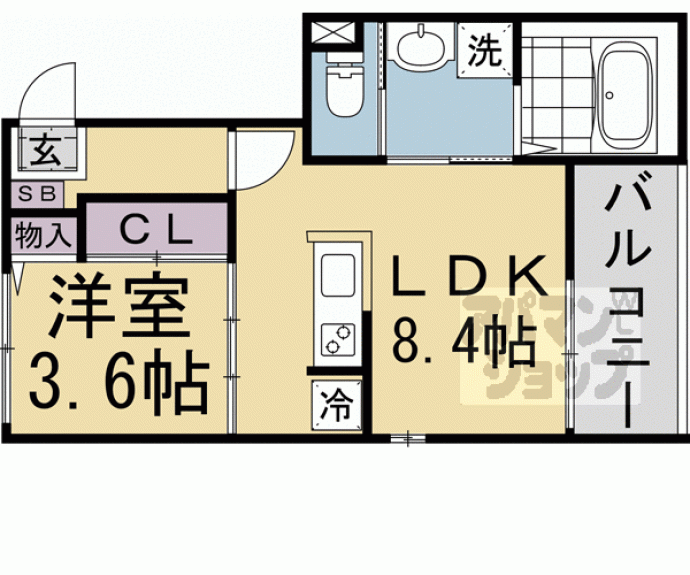 【ＩＭＡ　Ｓｔｕｄｉｏｓ京都椥辻】間取