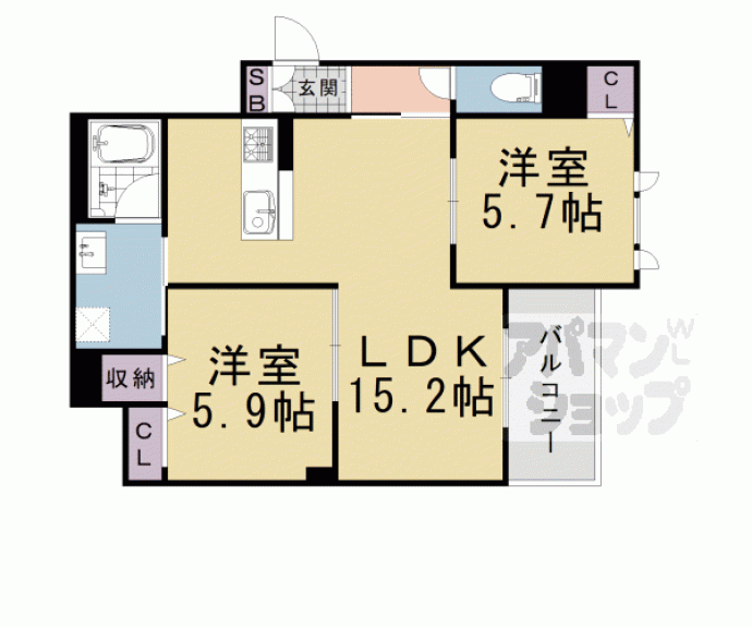 【シャーメゾン嵐山　華】間取