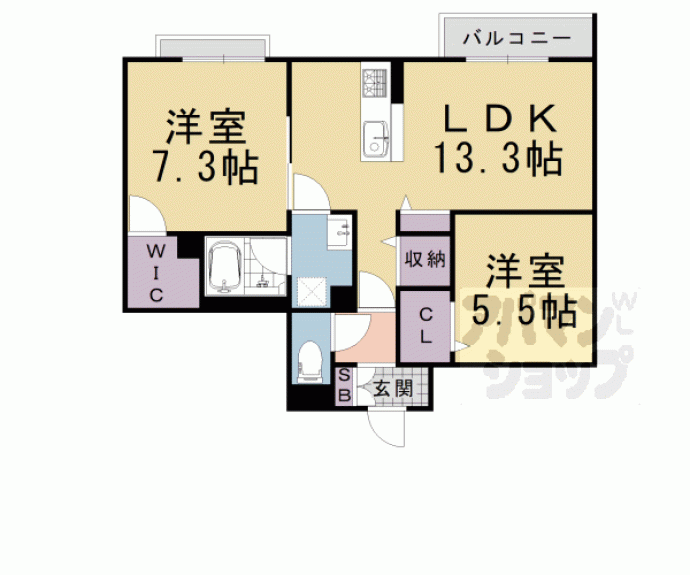 【シャーメゾン嵐山　華】間取