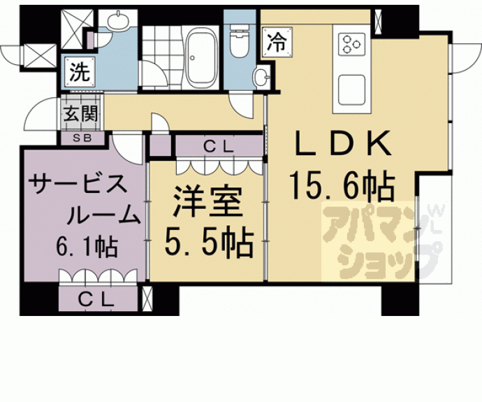 【レジェイド京都四条大宮】間取