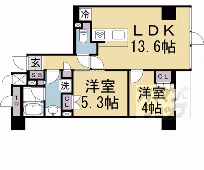 【レジェイド京都四条大宮】間取