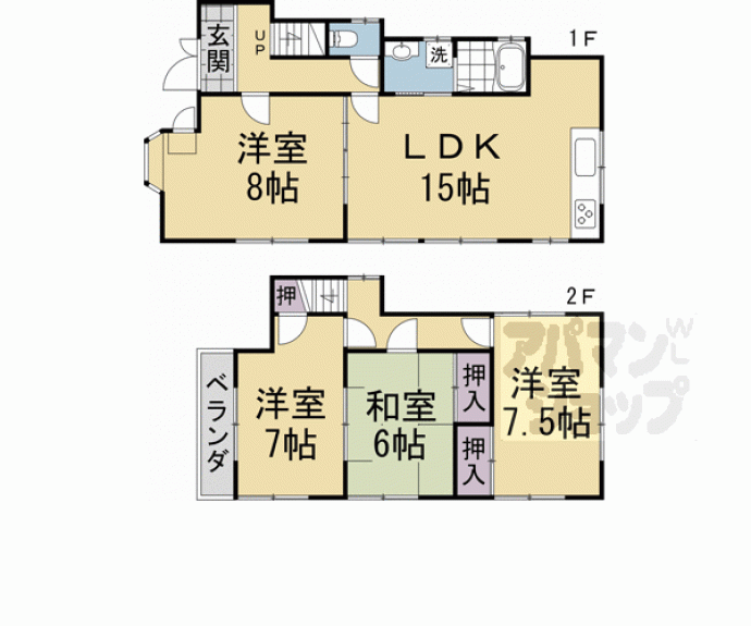 【上花山桜谷貸家】間取