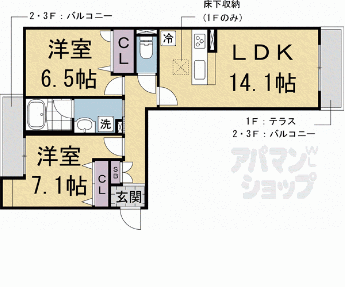 【メゾン厨子奥】間取