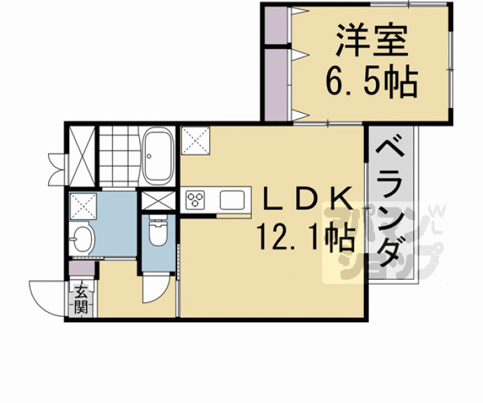 【ロータス京都西大路】間取