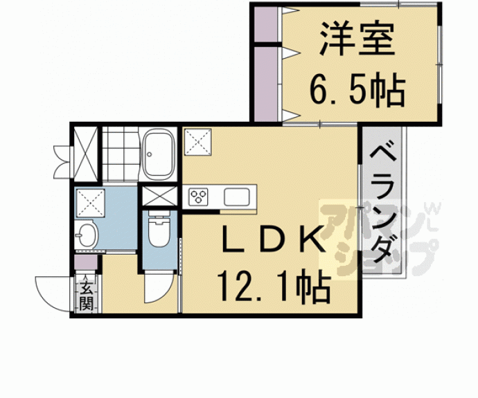 【ロータス京都西大路】間取