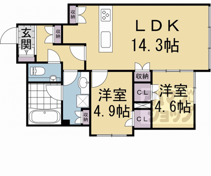 【京都下鴨レジデンス北山】間取