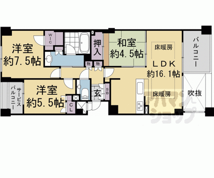 【プレミスト京都御所南】間取