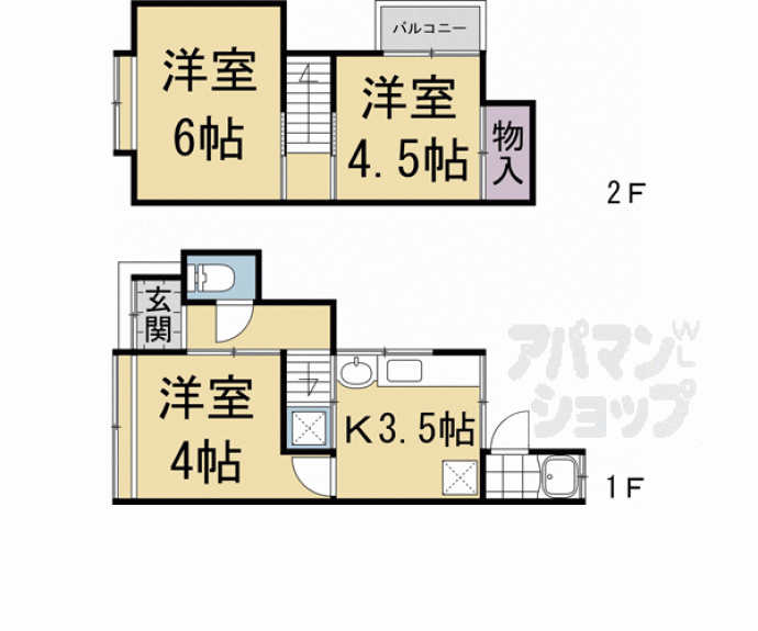 【上野御所ノ内町貸家】間取