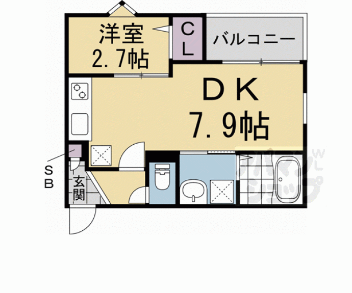 【ＲＥＧＡＬＥＳＴ山科椥辻】間取