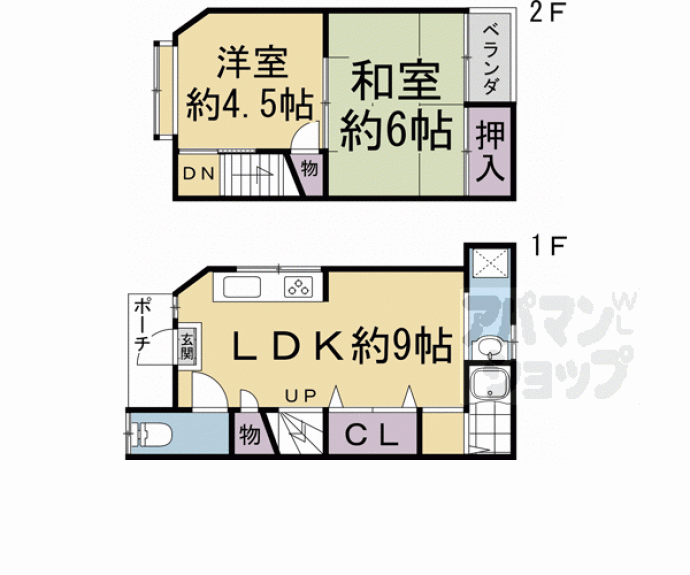 【横大路下三栖辻堂町貸家】間取