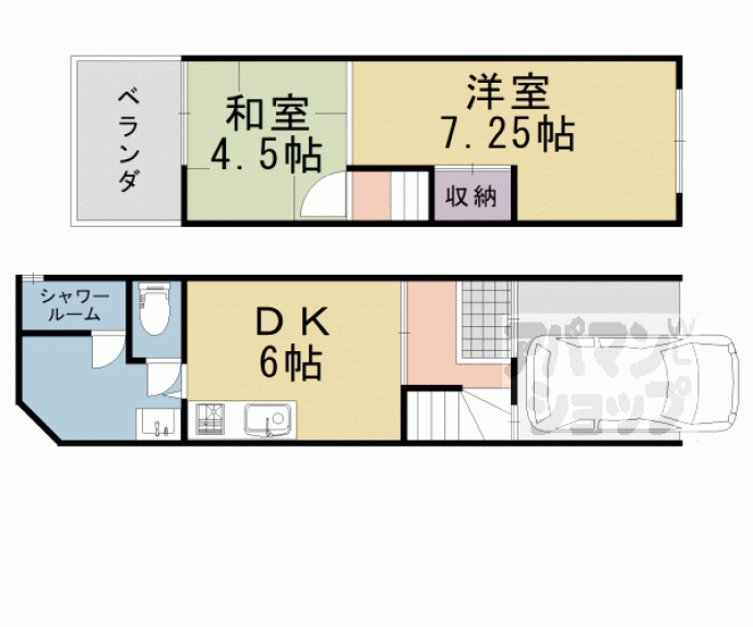 【鶏冠井町番田貸家】間取