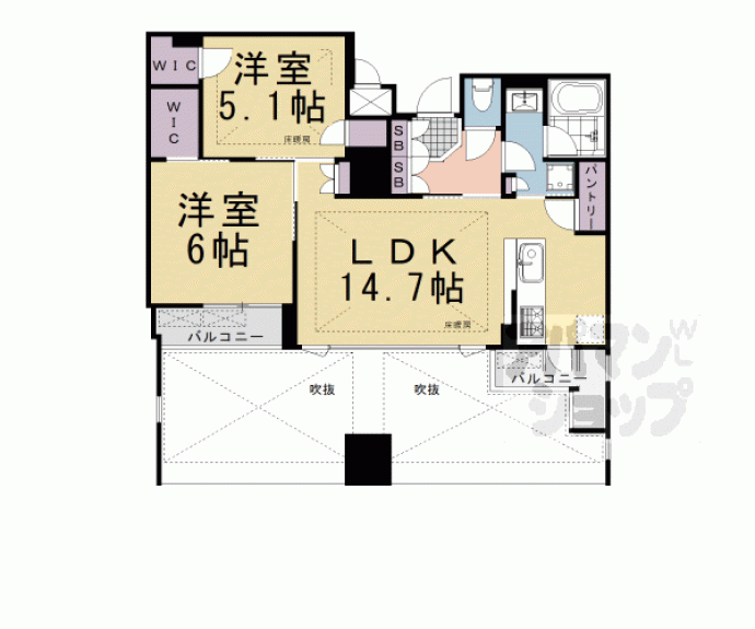 【プレミスト京都四条堀川】間取