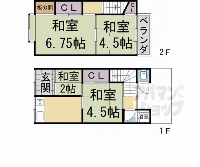 【石田大山町貸家】間取