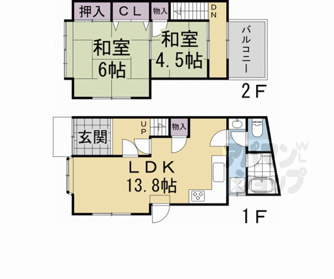 【深草下川原町貸家】間取