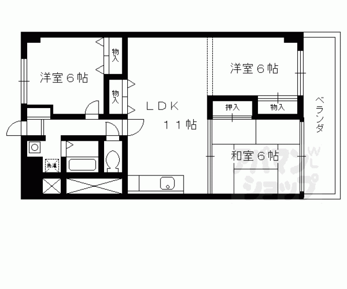 【ビューテラス桂南】間取