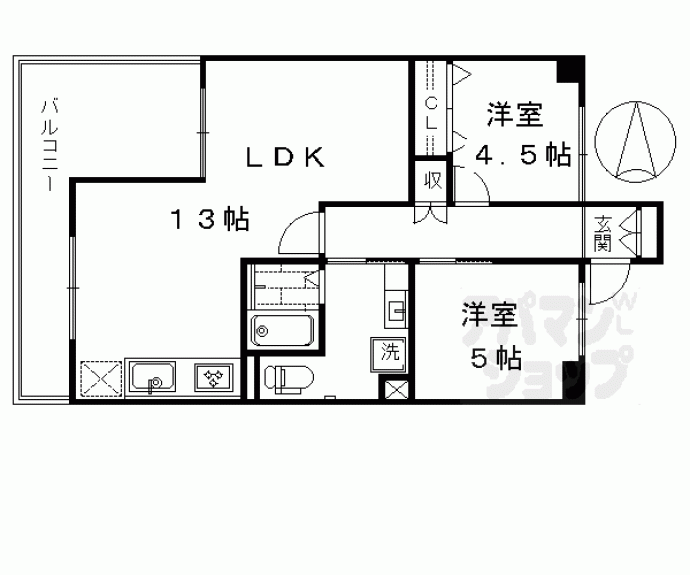 【パークテラス桂川】間取