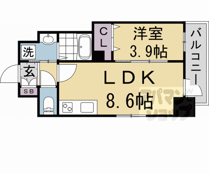 【ＧＲＡＮＤ　ＬＡＫＥ　ＣＯＵＲＴ　浜大津】間取