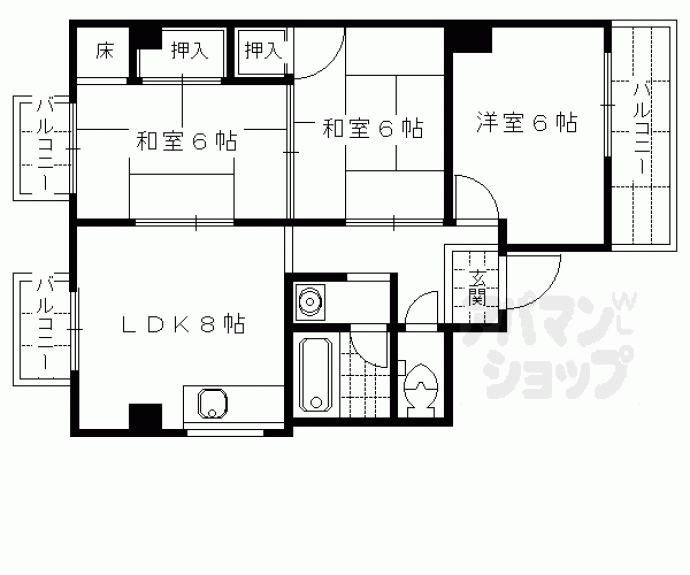 【芦屋マンション】間取