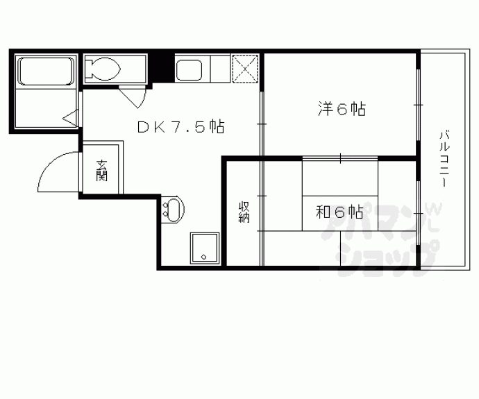 【ＳＡＭＳＱＵＡＲＥ四条大宮】間取