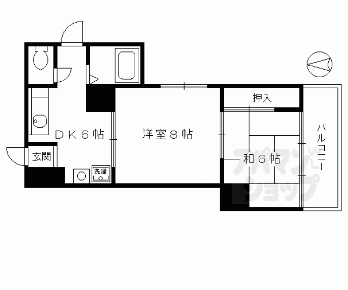 【ＳＡＭＳＱＵＡＲＥ四条大宮】間取