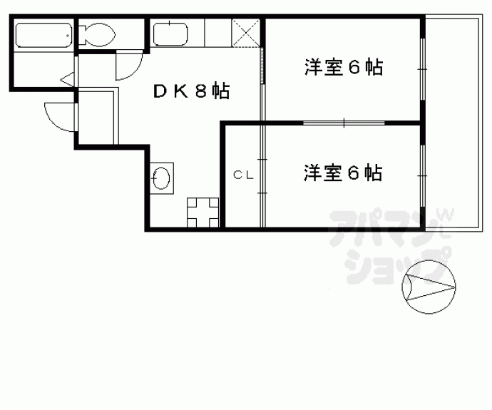 【ＳＡＭＳＱＵＡＲＥ四条大宮】間取