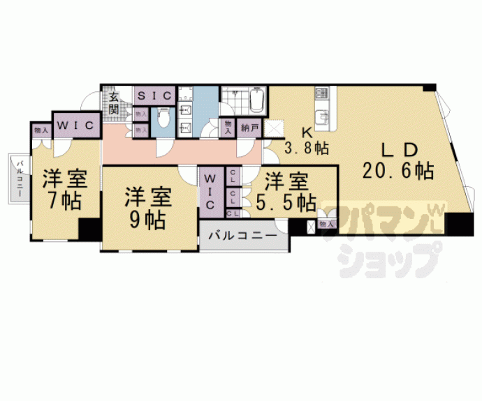 【プレミスト京都四条堀川】間取