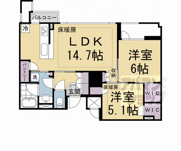 【プレミスト京都四条堀川】間取