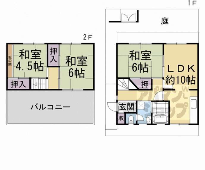 【桃山町大島貸家】間取