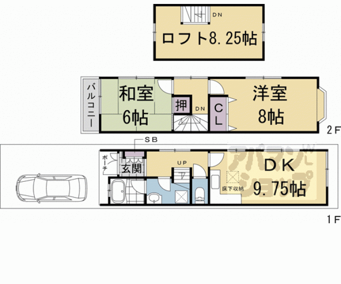 【淀樋爪町貸家】間取