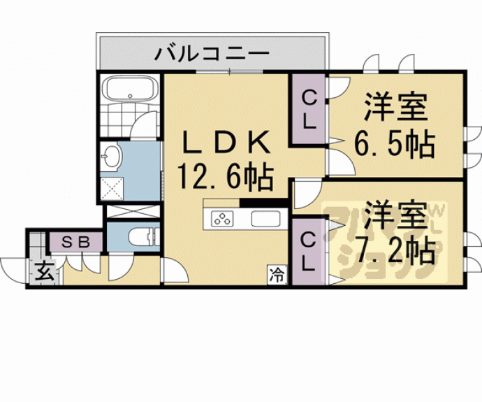 【Ｓｈａｍａｉｓｏｎ蓮】間取