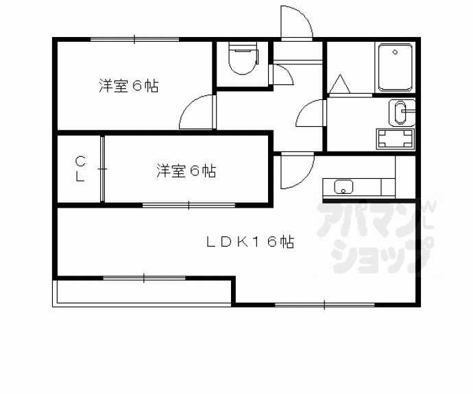 【第３７長栄クレメント五条】間取