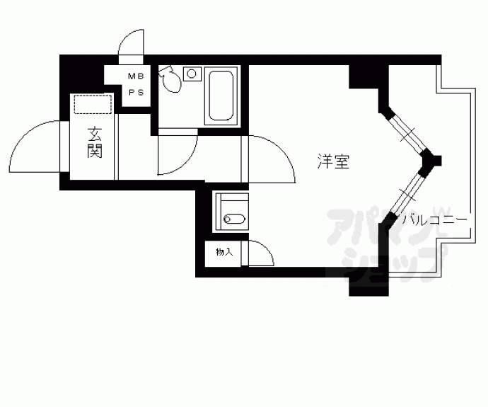 【ライオンズマンション京都三条第２】間取