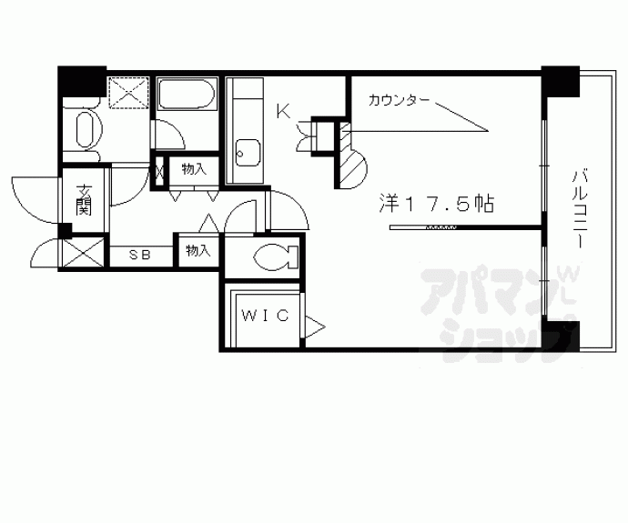 【藤和シティホームズ河原町二条アクシス】間取