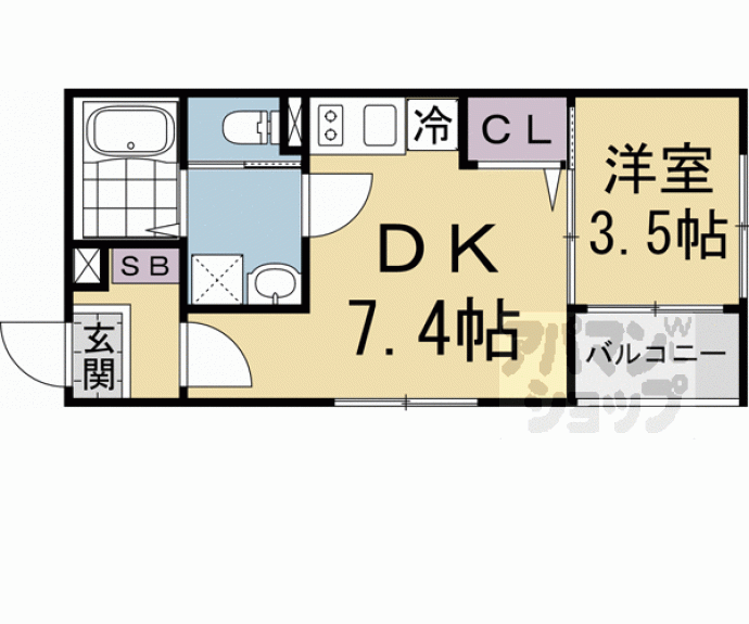 【グレイス伏見稲荷】間取