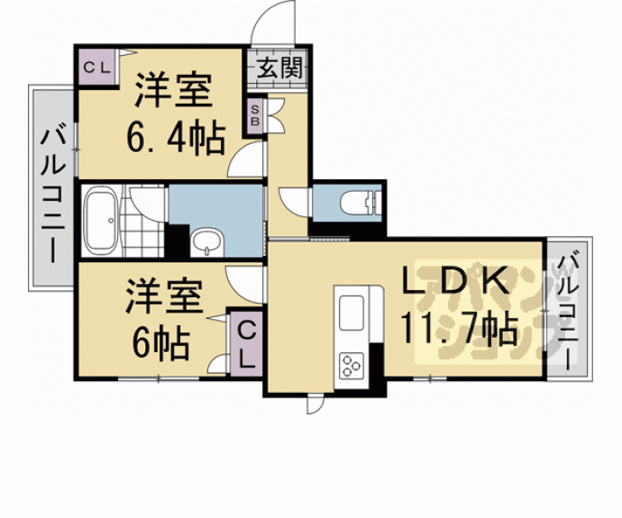 【マイルストーンＮ山陵】間取