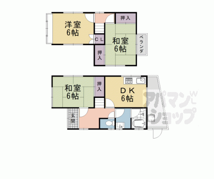 【井ノ内北内畑１６貸家】間取