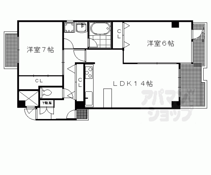 【御所西ロイヤルプラザ】間取