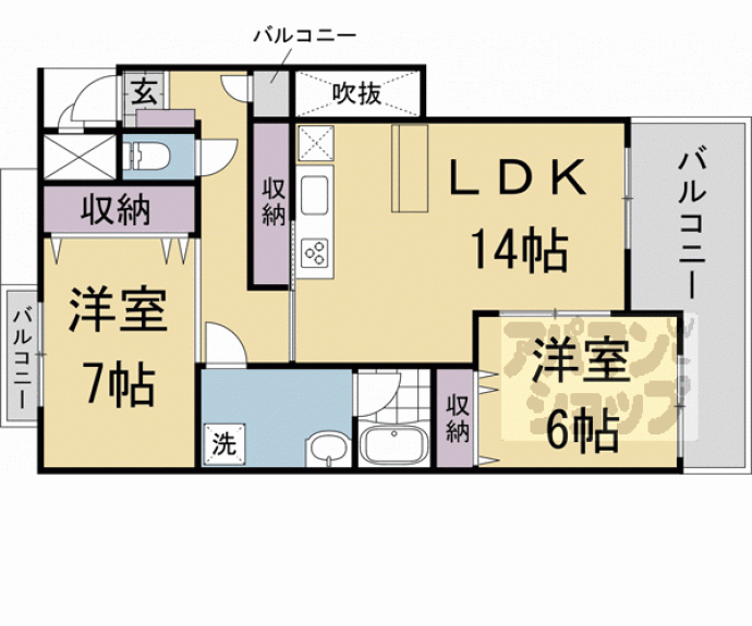 【御所西ロイヤルプラザ】間取