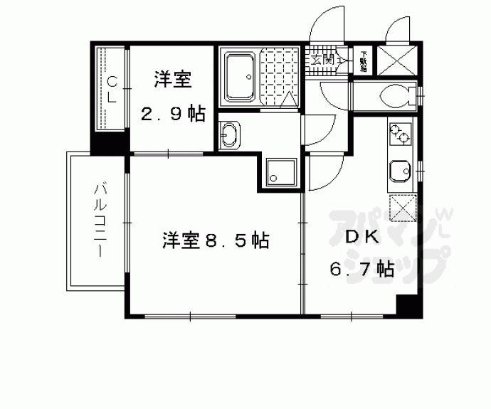 【エスリード西大路駅前】間取