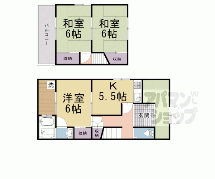 【天神１丁目貸家】間取