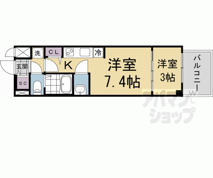 【プレサンス京都東寺】間取