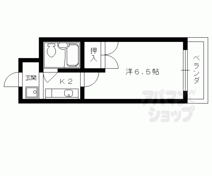 【第１７長栄シャルマン四条大宮壱番館】間取