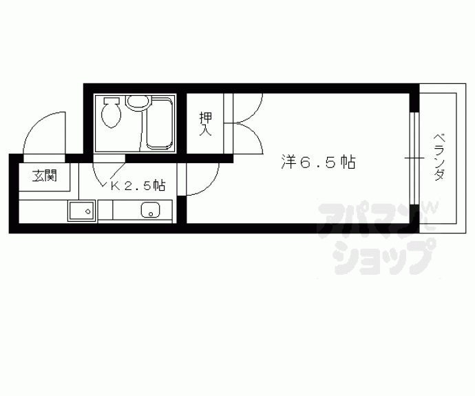 【第１７長栄シャルマン四条大宮壱番館】間取