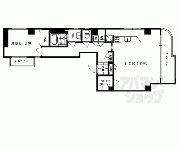 【ブランネージュ四条大宮】間取